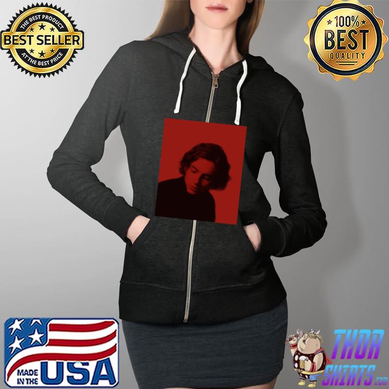 Timothee chalamet red T-Shirt Full Zip Hooded