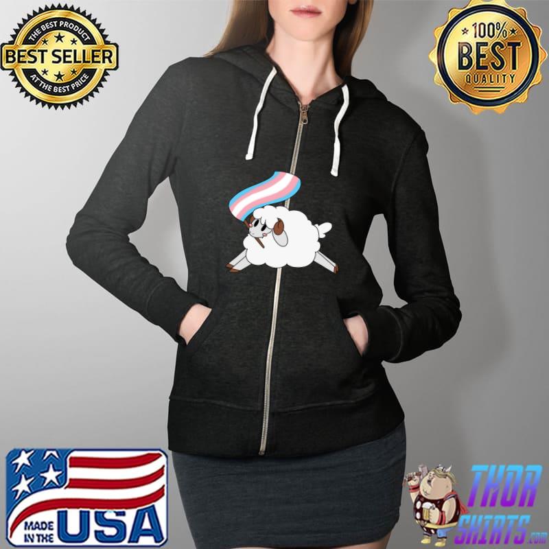 Transgender pride sheep T-Shirt Full Zip Hooded