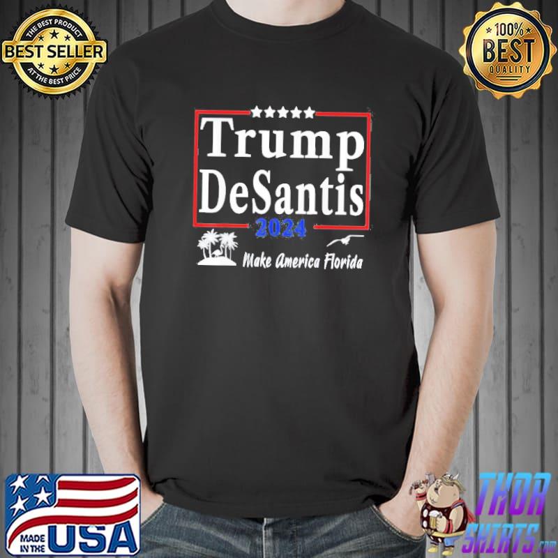 Trump desantis 2024 make America Florida flamingo seagull shirt
