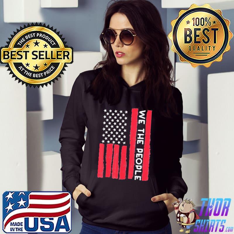 Us American flag we the people vintage 4th of july patriotic s Hoodie