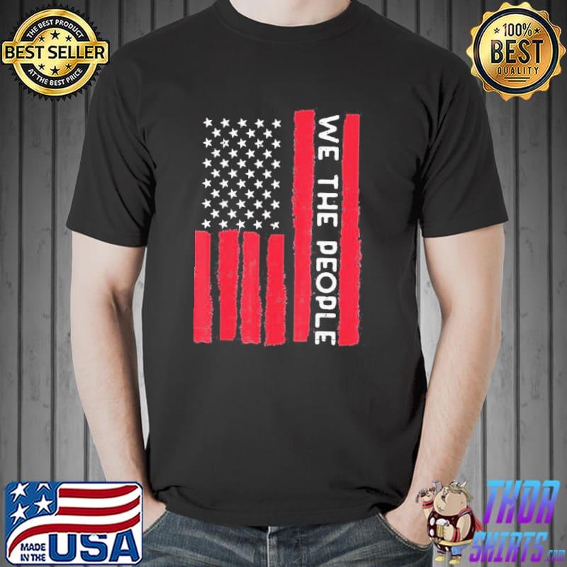 Us American flag we the people vintage 4th of july patriotic shirt