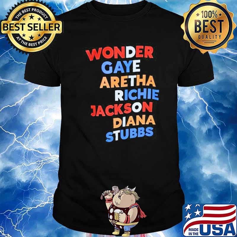 Wonder gaye aretha richie jackson dianan stubbs shirt