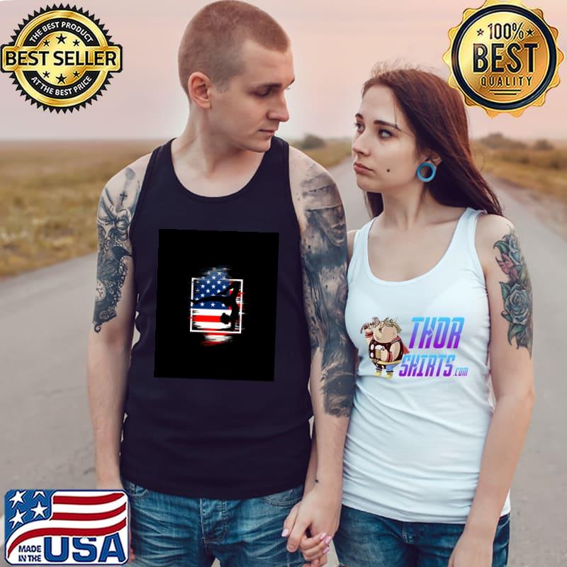 yoga gymnastik sport silhouette withe usa flag arial silks Graphic T-Shirt, hoodie, sweater, long sleeve and tank top