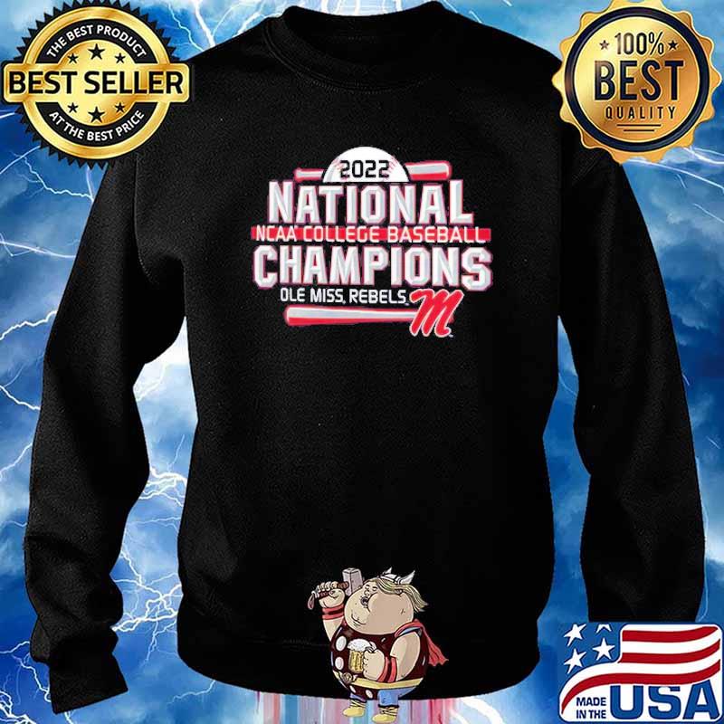 2022 National NCAA College Baseball Champions Ole Miss Rebels Shirt Sweater