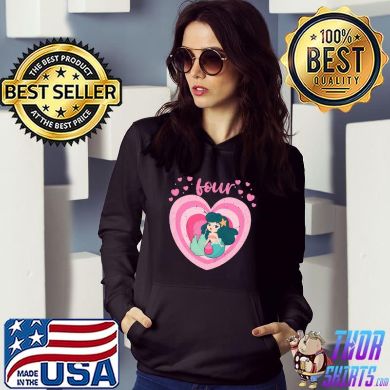 4 Year Old Mermaid Birthday Girl 4th B-day T-Shirt Hoodie