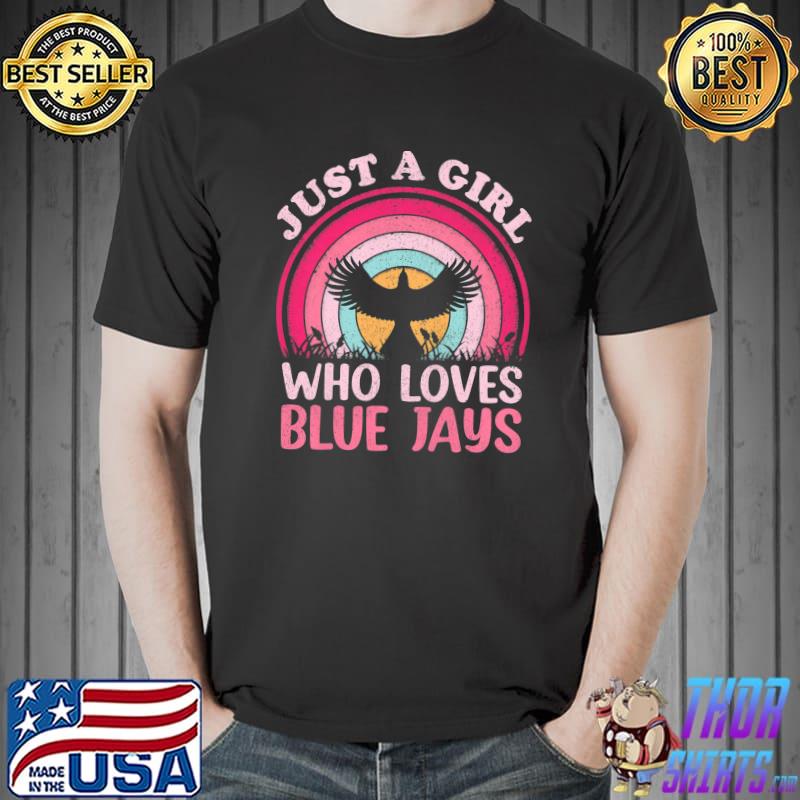 A Girl Who Loves Blue Jay Vintage T-Shirt