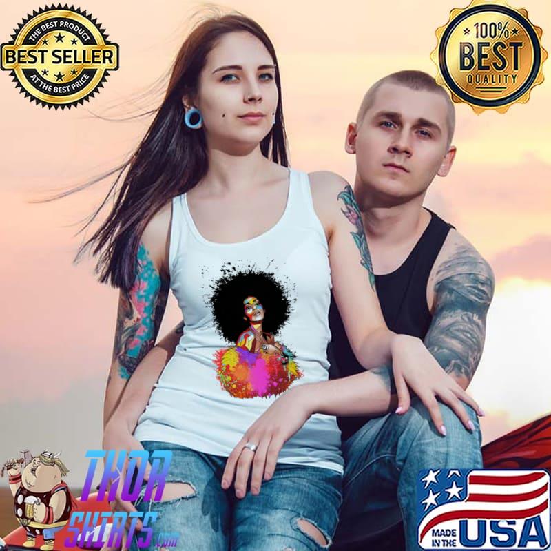 Afro Girl Black Hair Shirt Tank Top