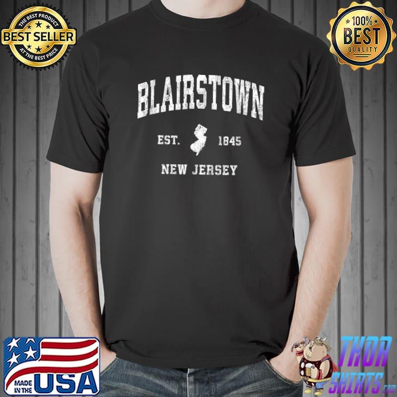 Blairstown New Jersey NJ Vintage Athletic Sports Est 1845 T-Shirt