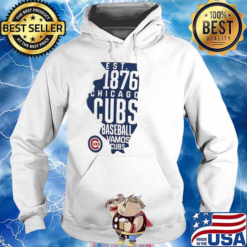 Chicago Cubs Baseball Vamos Cubs Est 1876 Map Shirt Hoodie