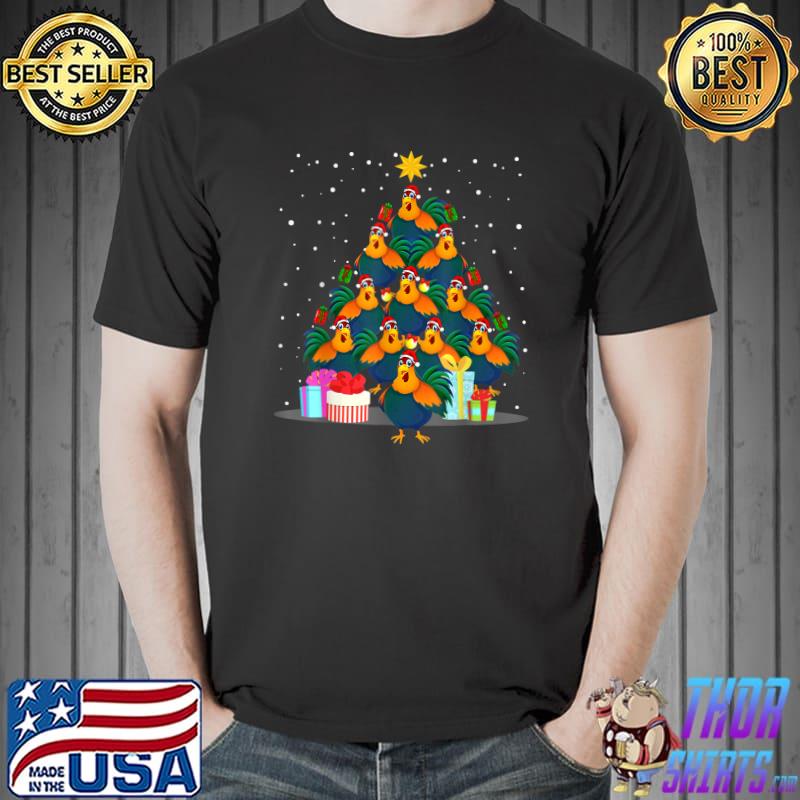 Chickens Christmas Tree T-Shirt
