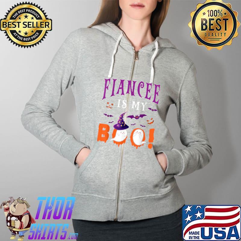 Fiancee Is My Boo Two Halloween Witch Boo Ghosts Couple T-Shirt Full Zip Hooded