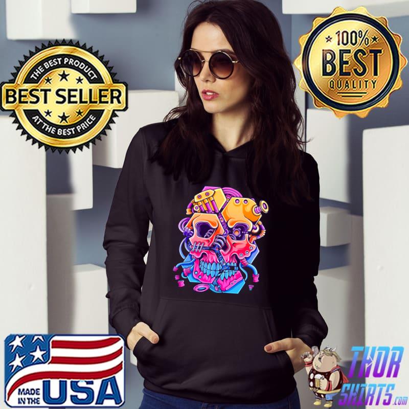 Geometric cyborg skull T-Shirt Hoodie