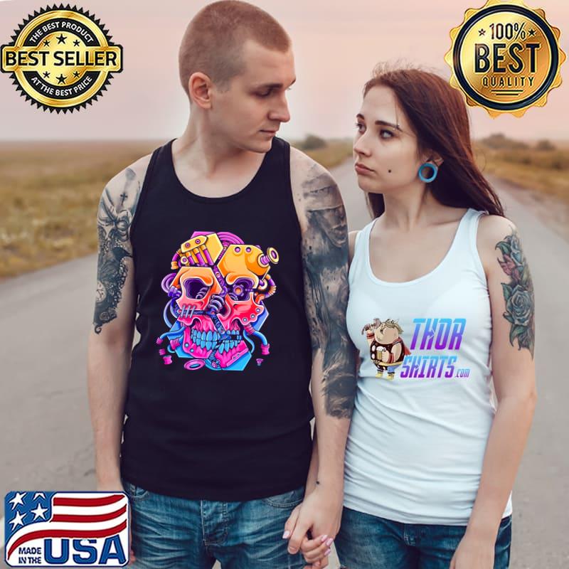 Geometric cyborg skull T-Shirt Tank Top