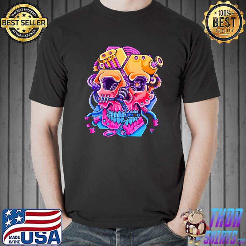 Geometric cyborg skull T-Shirt