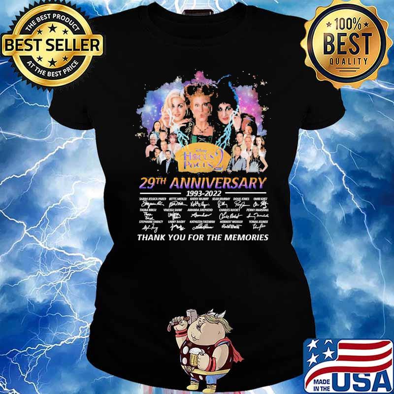 Hocus Pocus 29 Years Anniversary Memories Halloween Signatures Shirt Ladies tee