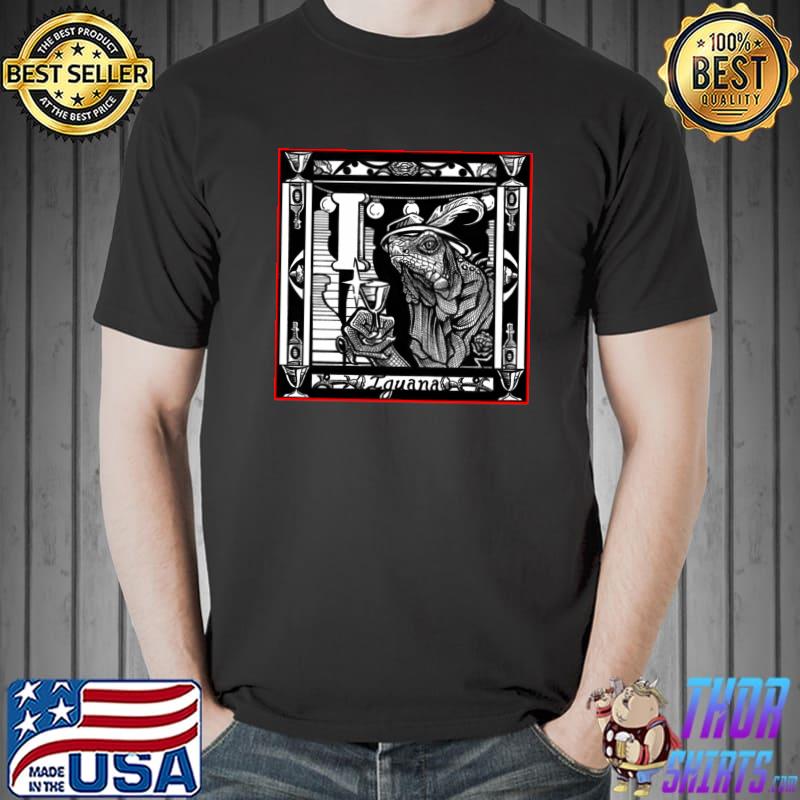 I is for Iguana - Red Outlined Version T-Shirt
