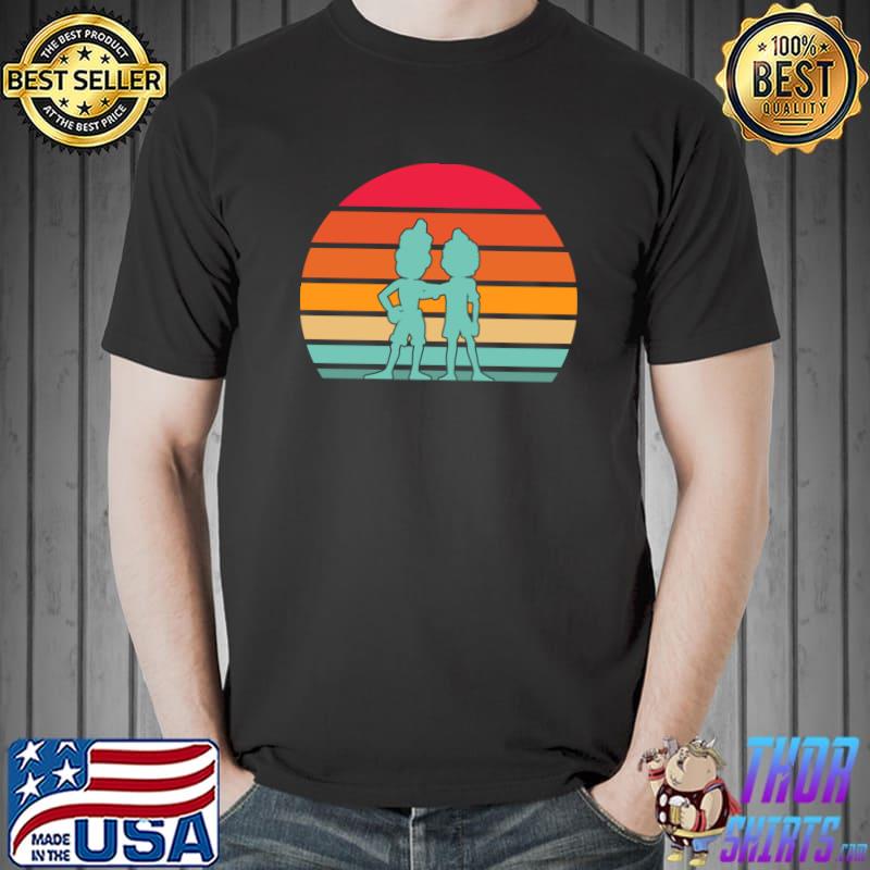 Italian Sunset with luca and alberto cartoon vintage sunset T-Shirt