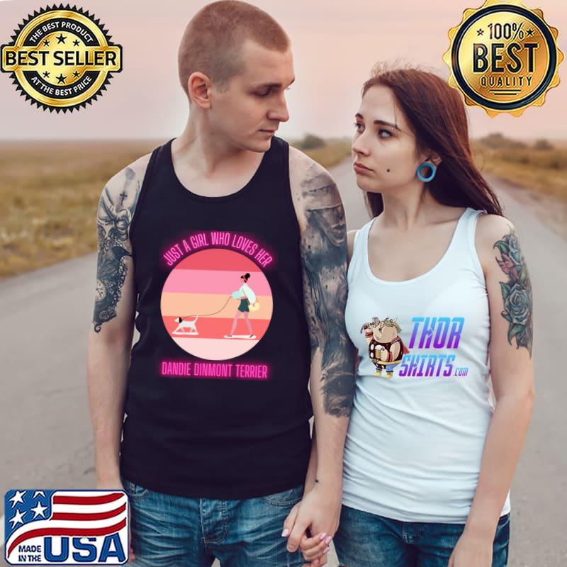 Just a girl who loves her dandie dinmont terrier vintage T-Shirt Tank Top