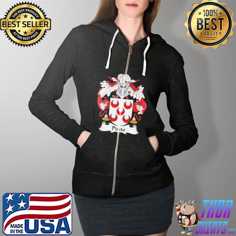 Pinto Family Crest Portuguese Shirt Full Zip Hooded