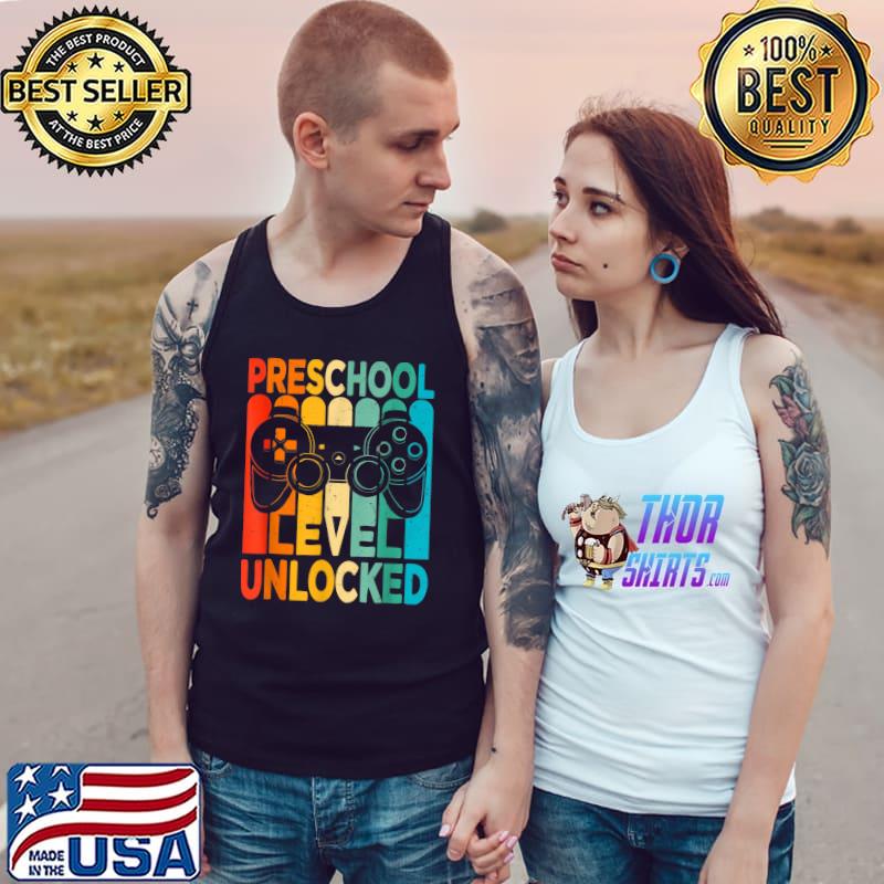 Preschool Level Unlocked Back To School Video Game Vintage T-Shirt Tank Top