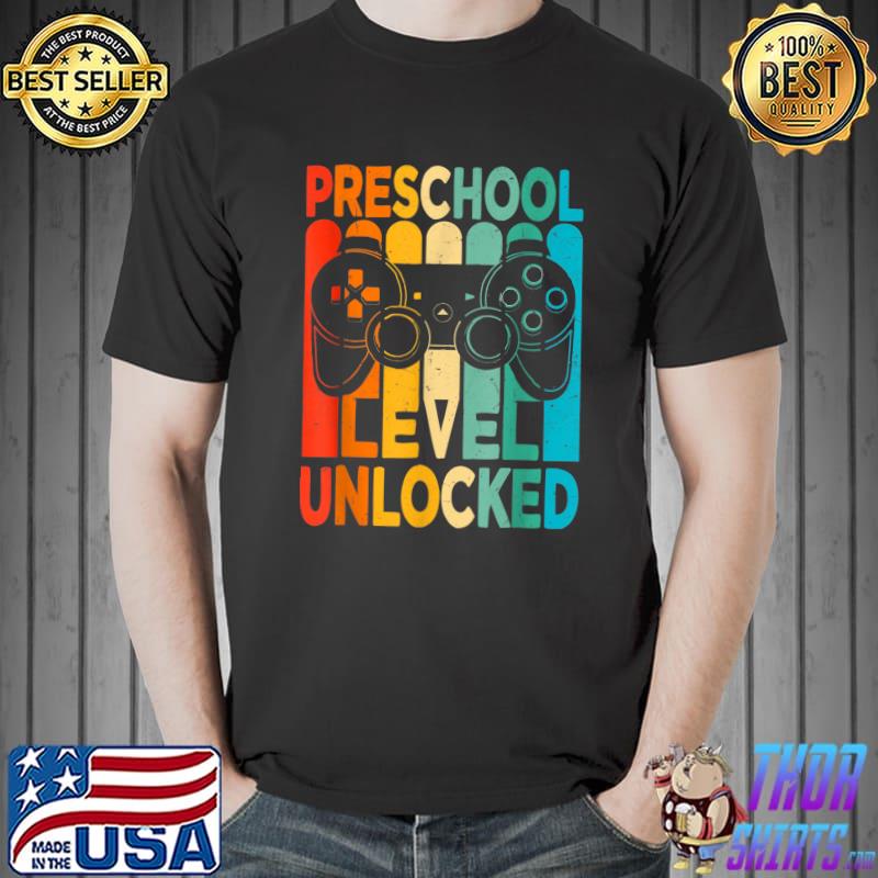 Preschool Level Unlocked Back To School Video Game Vintage T-Shirt