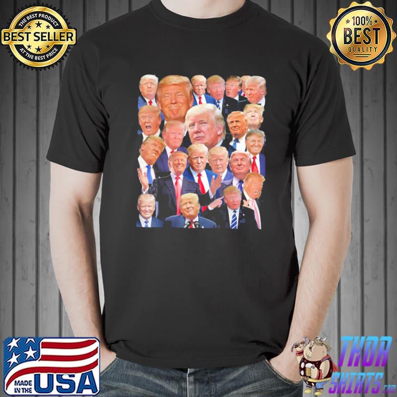 President Donald Trump photo collage Trump shirt