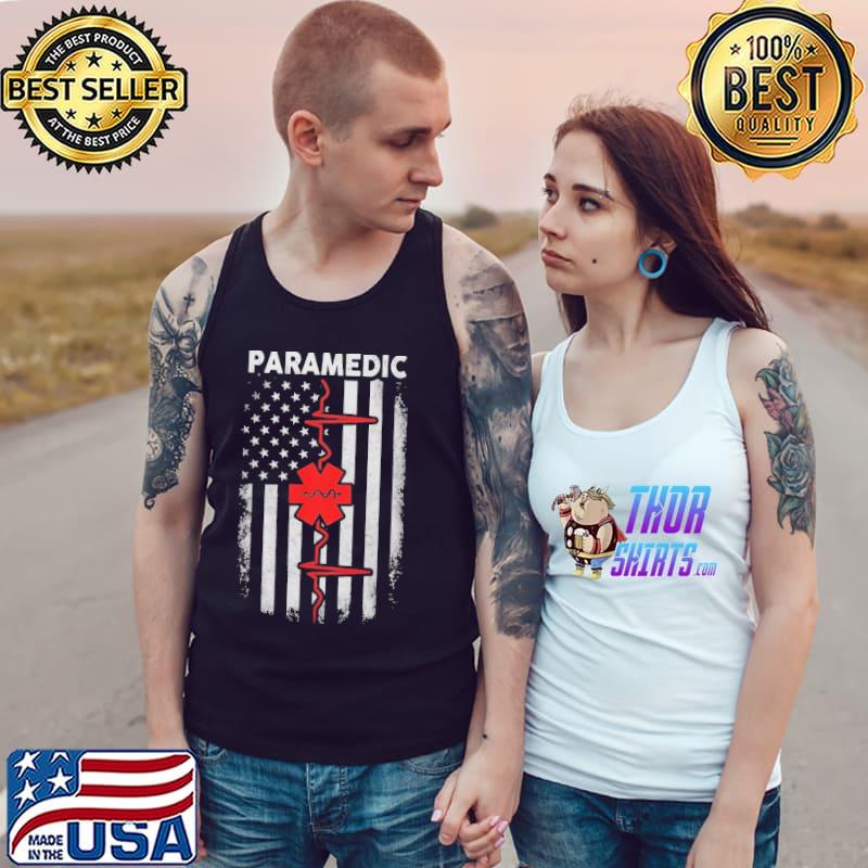 Proud Paramedic Flag Shirt Tank Top