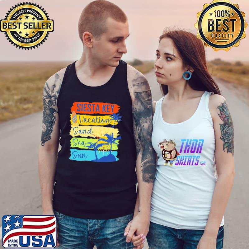 Siesta key Florida island beach vacartion sand sea sun s Tank Top