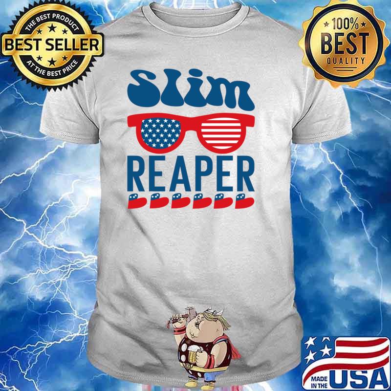 Slim Reaper America flag T-shirt