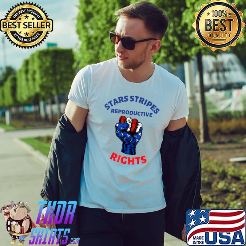 Stars Stripes Reproductive Rights Patriotic Flag 4th Of July Hands T-Shirt
