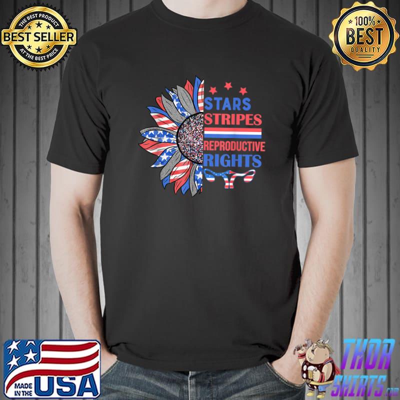 Stripes Reproductive Rights 4th Of July Sunflower T-Shirt