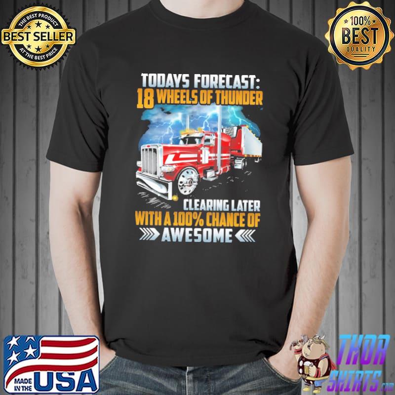 Todays Forecast 18 Wheels Of Thunder Shirt