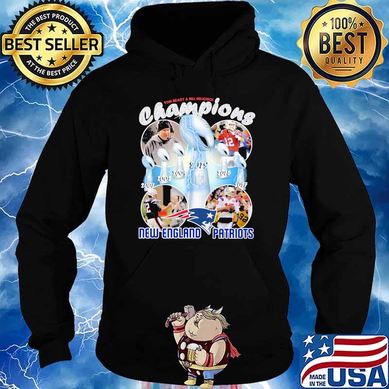 Tom Brady And Bill Belichick Champions New England Patriots Shirt Hoodie