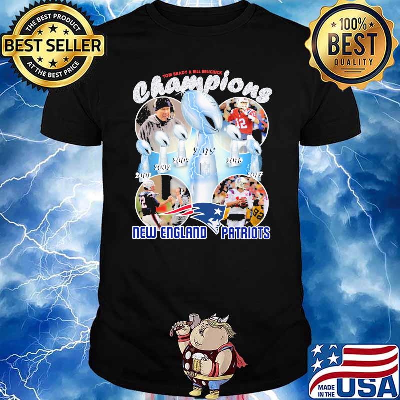 Tom Brady And Bill Belichick Champions New England Patriots Shirt