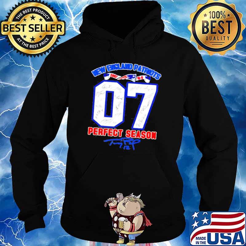 07 new england Patriots perfect season Tom Brady signature s Hoodie