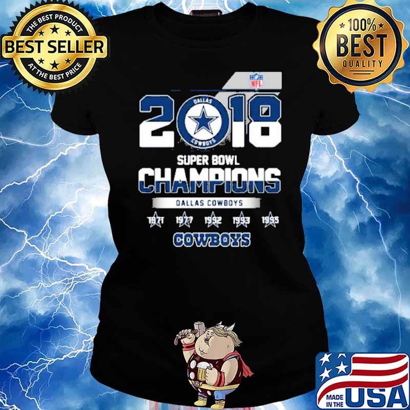 2018 Super Bowl Champions Dallas Cowboys Shirt Ladies tee