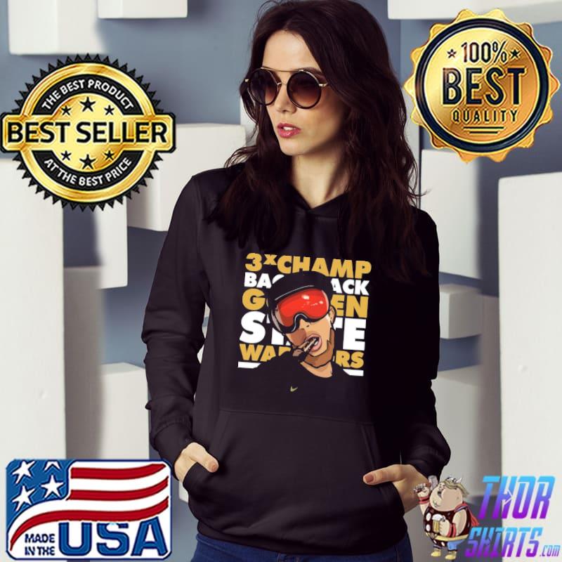 3 time champ back 2 back champions golden state warriors stephen curry funny fanart s Hoodie