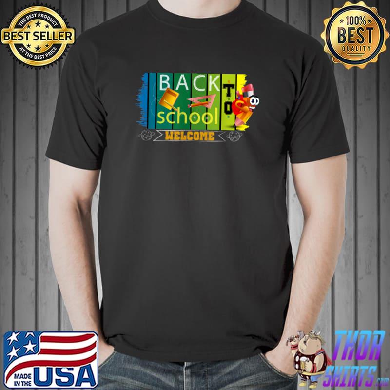 Back to school welcome pencil vintage first day of school T-Shirt