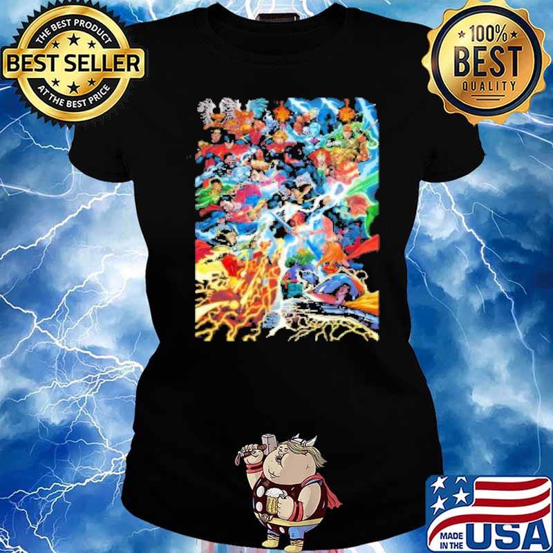 Black Adam Cover All Characters DC Comics Vintage Shirt Ladies tee