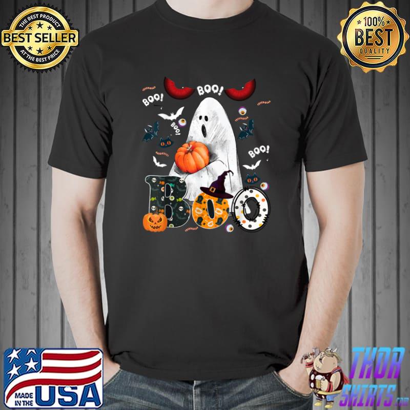 Boo Boo Crew Nurse Halloween Hat Witch Bats Pumpkin T-Shirt