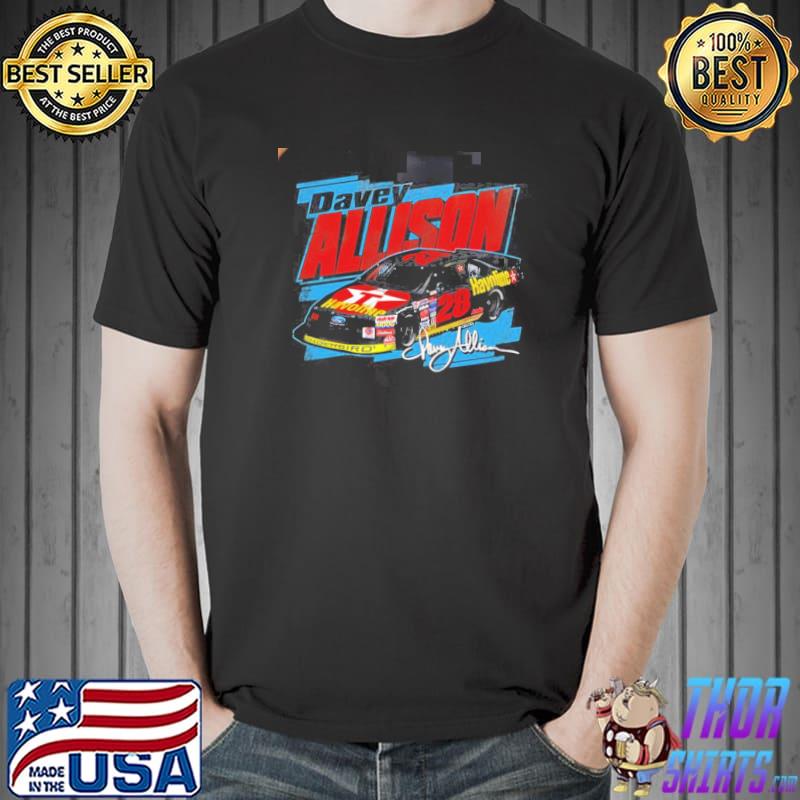 Cadine davey allison fanatics black havoline throwback amazing idea retro nascar car racing cclassic shirt