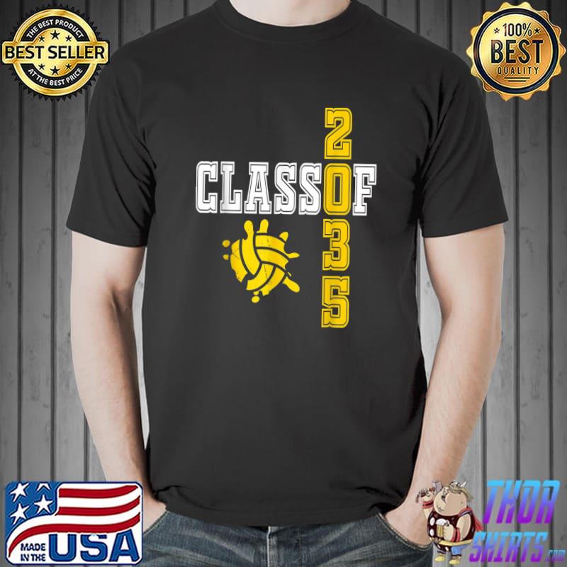 Class Of 2035 Volleyball Graduation Back To School T-Shirt