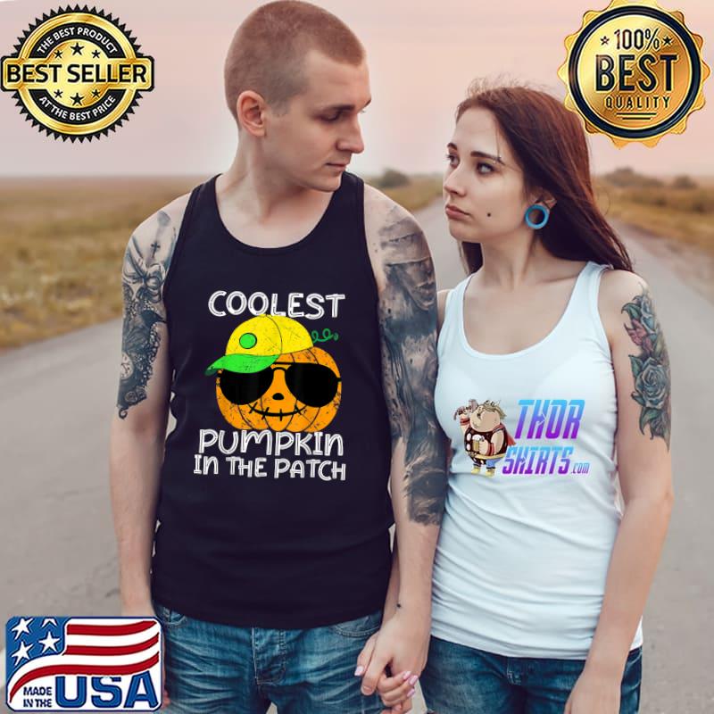 Coolest Pumpkin In The Patch Sunglasses Halloween T-Shirt Tank Top
