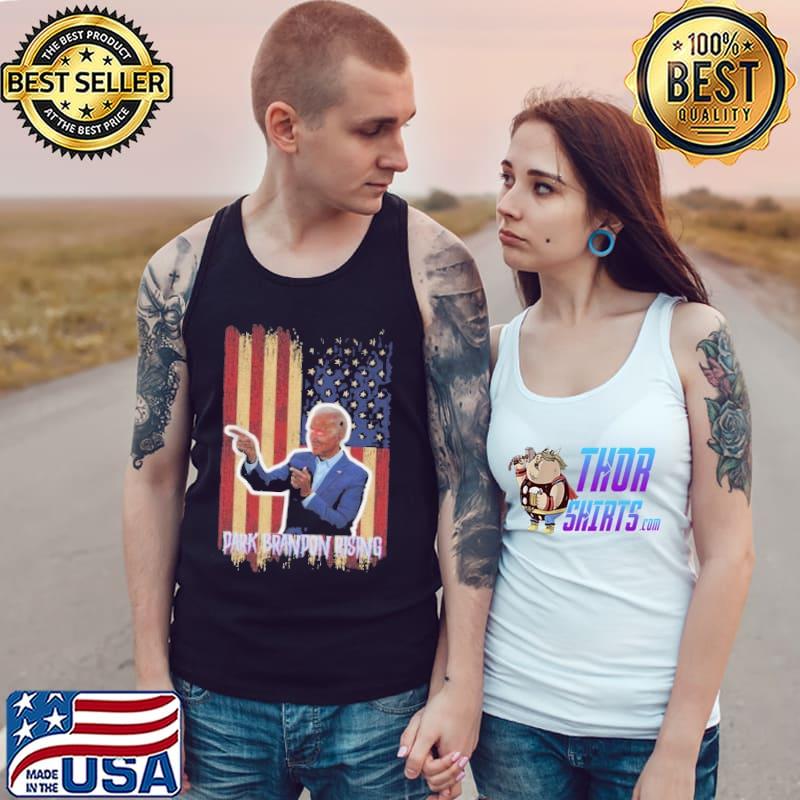 Dark brandon rising Joe Biden us flag s Tank Top
