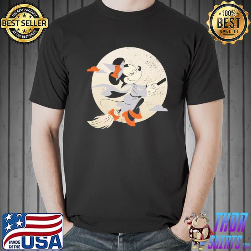 Disney halloween minnie mouse flying witch costume halloween classic shirt