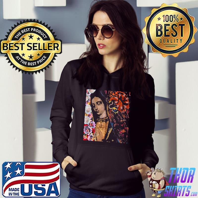 Distresses Bong Bones Guadalupana Roseate Aztec Eagle T-Shirt Hoodie