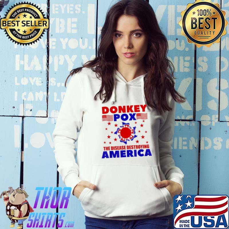Donkey pox the disease destroying America pun antI Biden classic s Hoodie