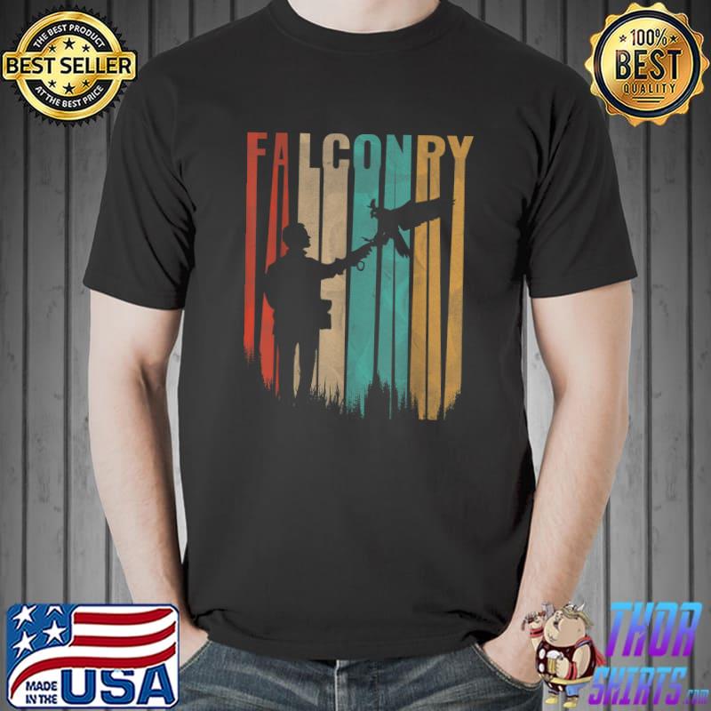 Falconry Hunting Vintage Ornithology Birder Falconer T-Shirt