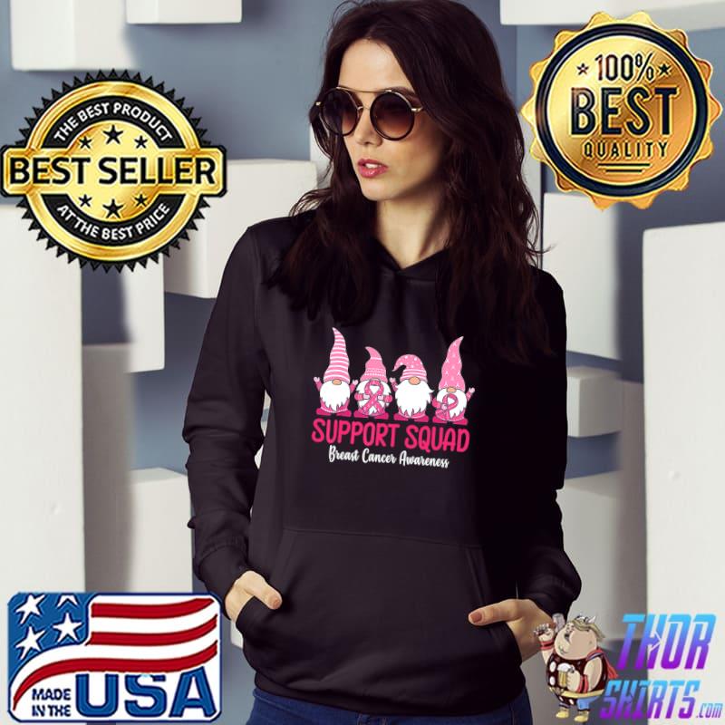 Gnomes Support Squad Breast Cancer Awareness T-Shirt Hoodie