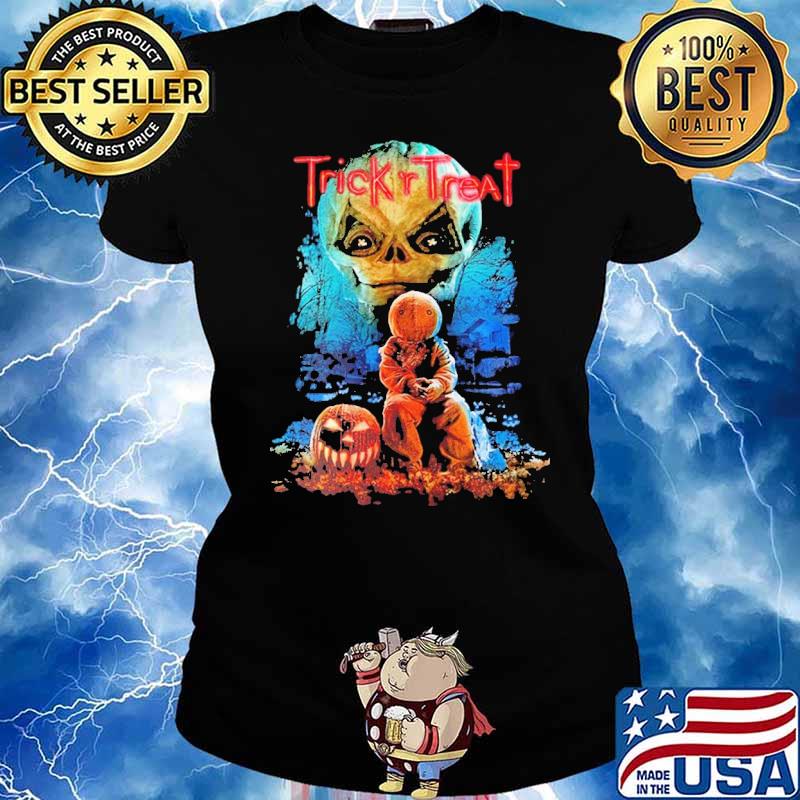 Halloween Trick Or Treat Horror Movie Pumpkin Shirt Ladies tee